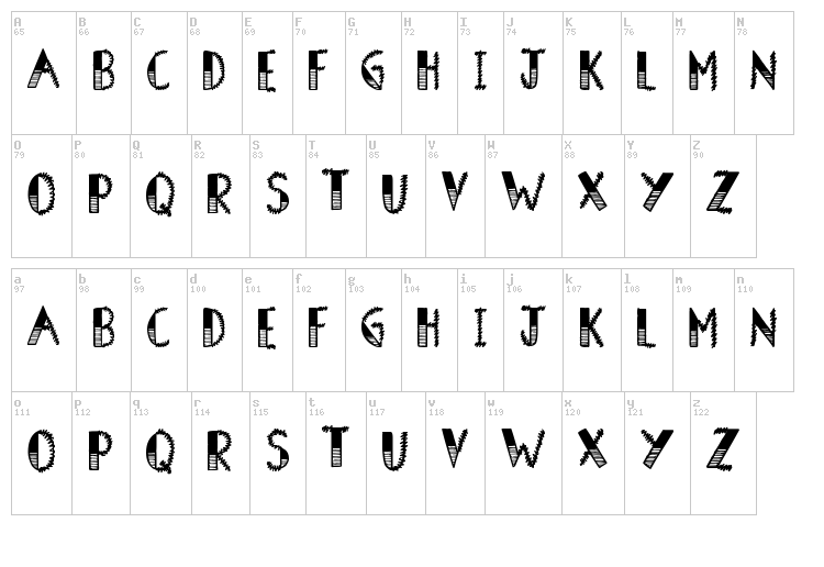 Barn Owl font map